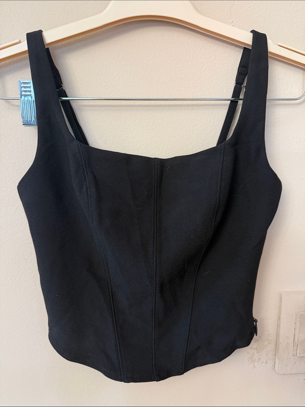 Abercrombie & Fitch Black Bustier Tank with Square Neck